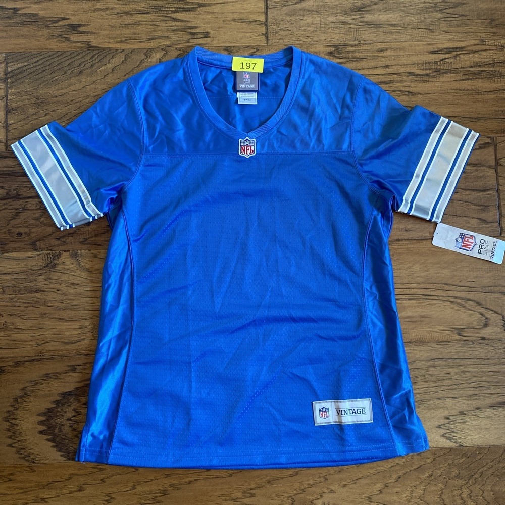 NFL Pro‎ Line Vintage Detroit Lions Women's Jersey Blue Small Football Apparel